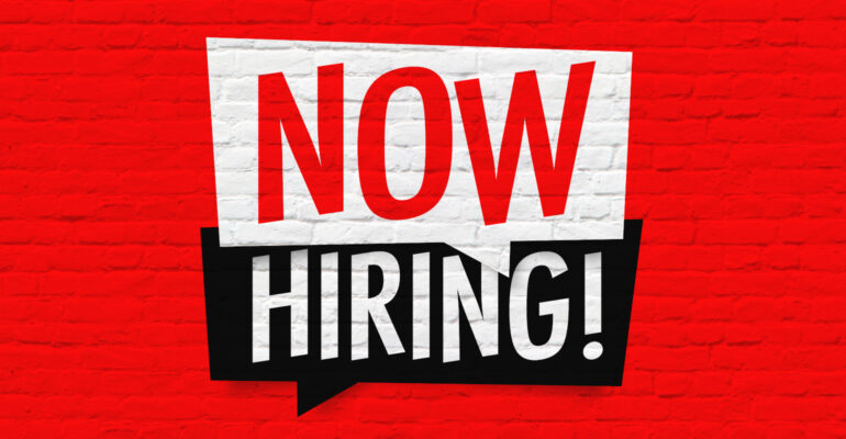 We are now hiring