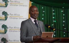 Timothy Owase, CEO of the Kenya Film Commission, at PAC University