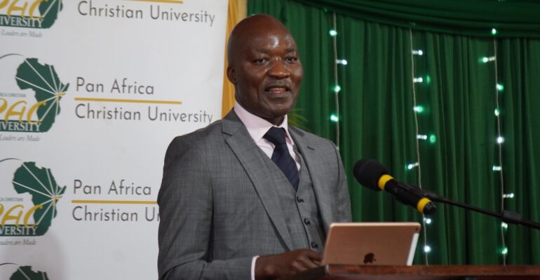Timothy Owase, CEO of the Kenya Film Commission, at PAC University