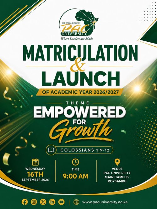 PAC Matriculation and Launch of Academic Year